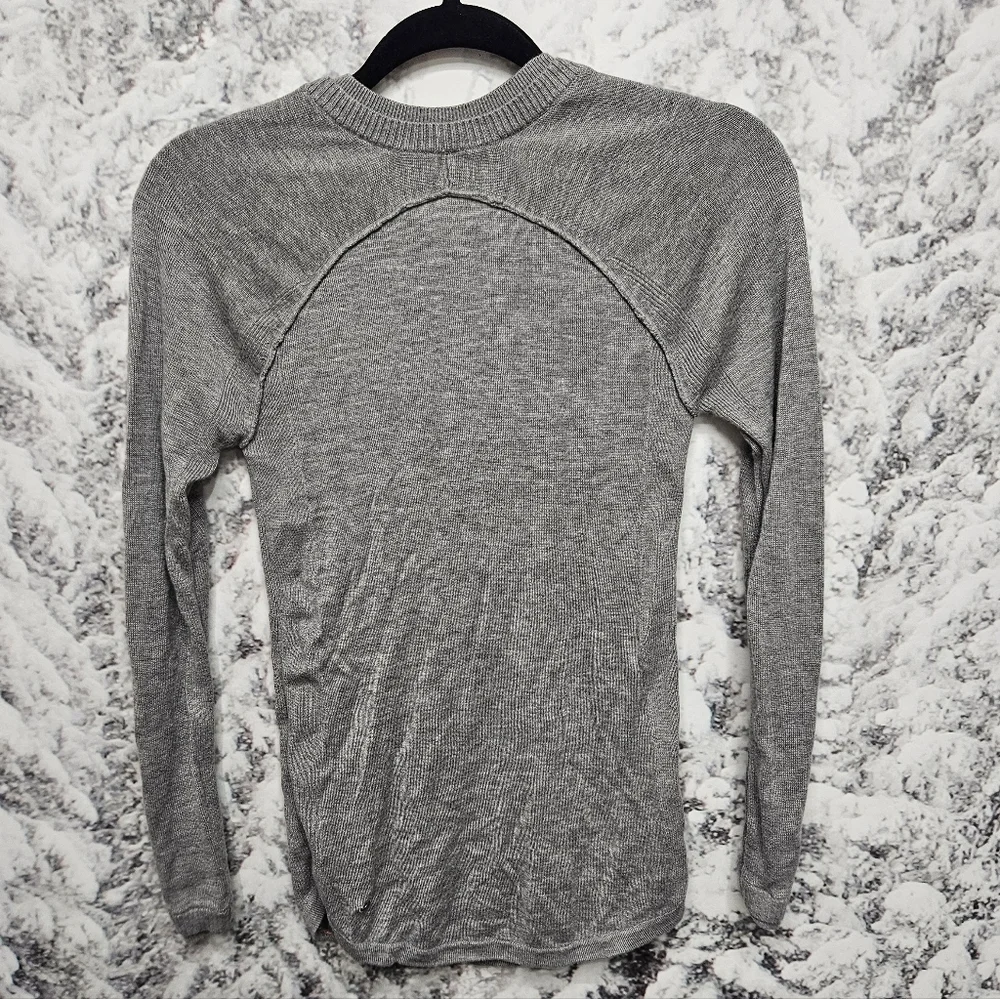 Lululemon Sunshine Coast Long Sleeve Sweater, Gray Thin Cashmere Blend